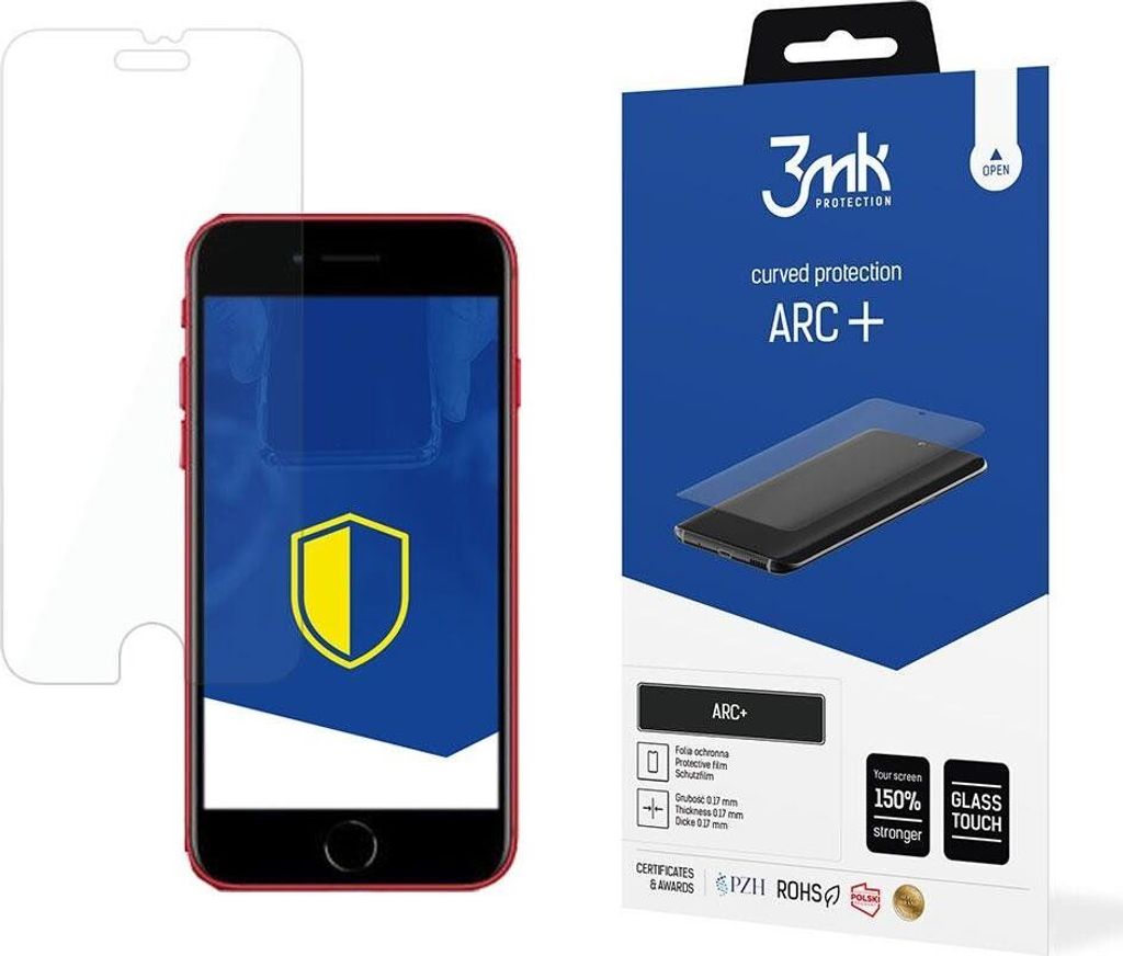 3mk Display Schutzfolie ARC+ für Apple iPhone 7/8/SE 2020/2022 0,17mm Self-Heal