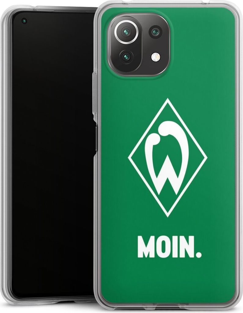 DeinDesign Handyhülle für Xiaomi Mi 11 Lite 5G NE Silikon Hülle Case Smartphone Schutzhülle Moin Offizielles Lizenzprodukt SV Werder Bremen