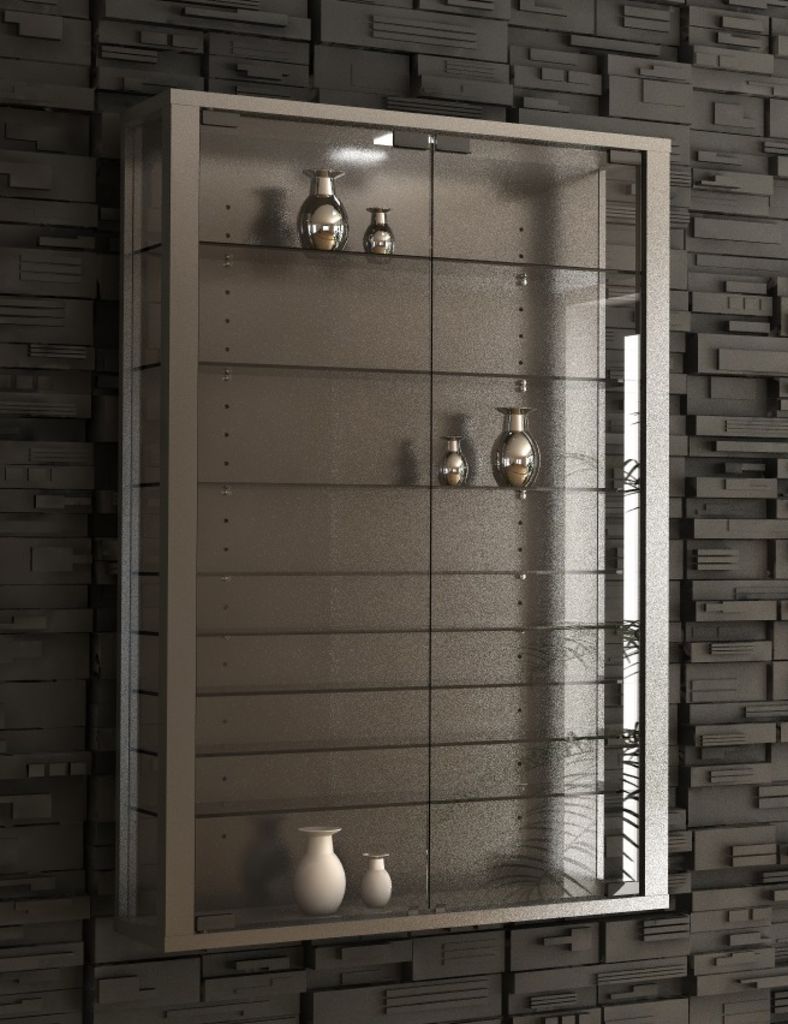 Vitrosa Mini vitrine murale avec 2 portes vitrées 8 Image du produit 