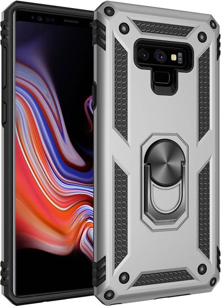 LaimTop Galaxy Note 9 Hülle, Hybrid Robuste Rüstung Drehbarer Ring Halter Ständer Dual Layer Hard PC + TPU Stoßfest Schutzhülle für Samsung G...