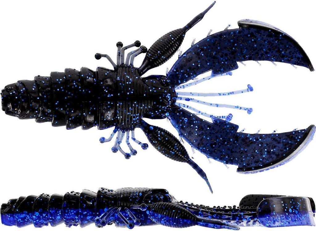 Westin CreCraw Creaturebait 6,5cm 4g - 6 Gummikrebse, Farbe:Black/Blue