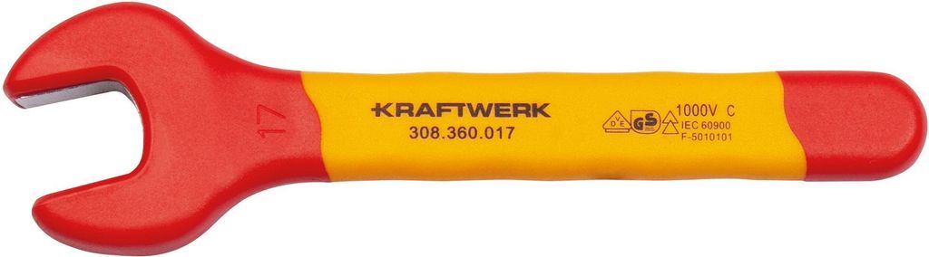 KRAFTWERK 308.360.013, Hakenschlüssel, Orange, Rot, Gerade, 17 mm, China, 60 g