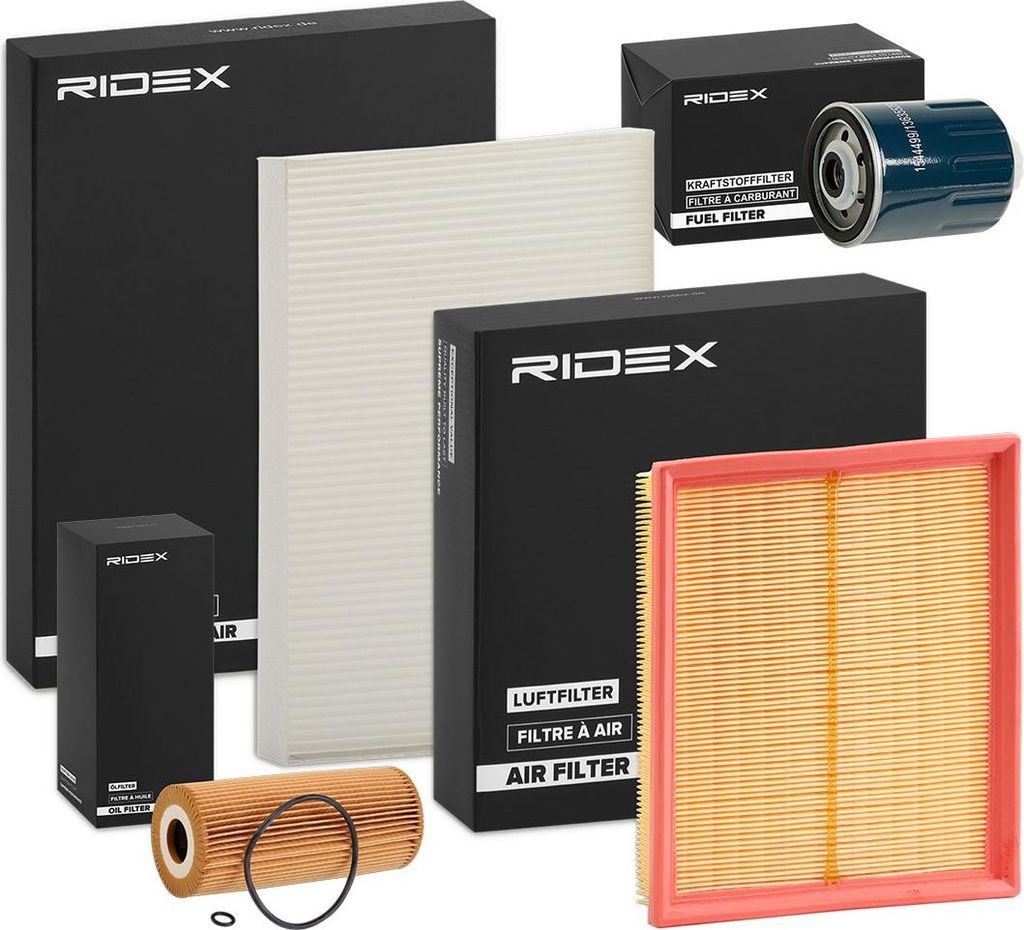 RIDEX Filterset Inspektionspaket Filtersatz für VW PASSAT Variant (3B6) PASSAT Variant (3B5) PASSAT (3B3) PASSAT (3B2) für SKODA SUPERB (3U4)