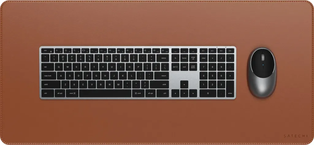 Tapis de Bureau Satechi Étanche - Cuir Végan Durable et Surface Antidérapante