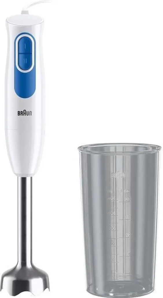 Frullatore a immersione, Braun MQ20.001M, 600 W, 2 velocità, sistema EasyTwist, senza BPA, bianco