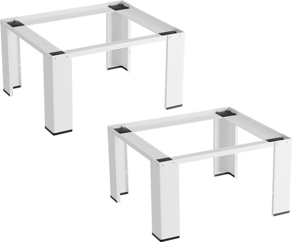 Hengda 2X Waschmaschinen Untergestell aus Stahl Waschmaschinensockel für Trockner/Kühlschrank bis 100kg