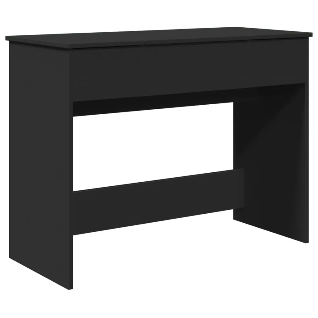 Tavolino con specchio nero 100x45x76 cm
