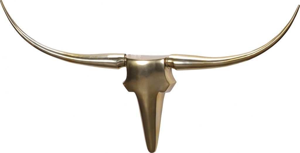 Wohnling Deko Geweih Bull L Aluminium Deisgn Hörner 125 cm Produktbild 