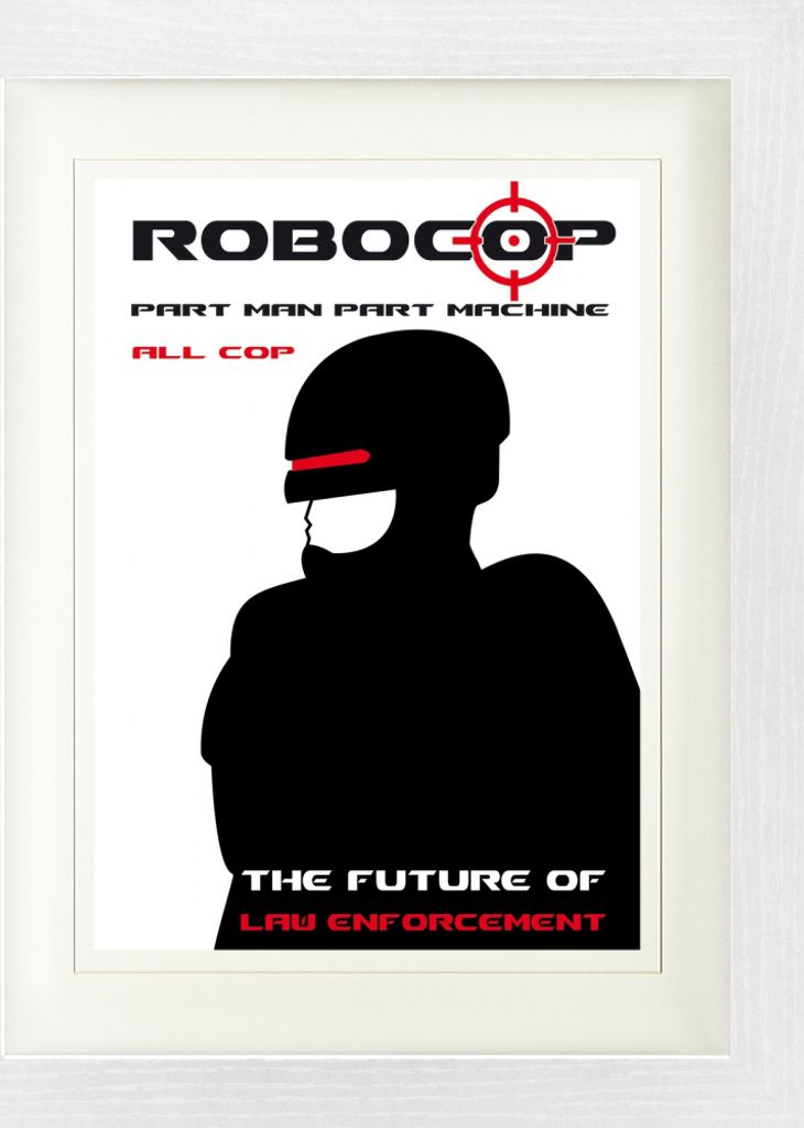 RoboCop Gerahmtes Bild Mit Edlem Passepartout | Wand-Bilder | Im Bilderrahmen - Part Man, Part Machine, All Cop (40 x 30 cm)
