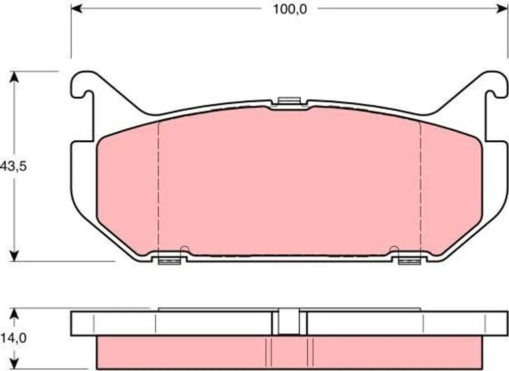 TRW GDB1140 Jeu Plaquettes Frein Disque Mazda OE 3898005 Sécurité