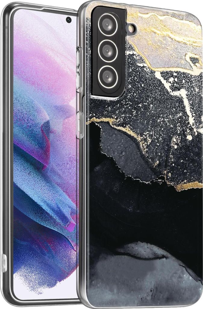 Hülle für Samsung Galaxy S21 Plus Schutzhülle Marmor Motiv Handy Case Silikon Slim Cover