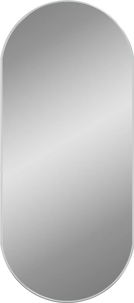 vidaXL Lustro ścienne srebrne 100x45 cm owalne Zdjęcie produktu 