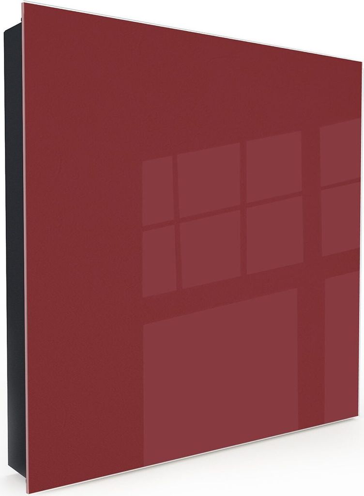 Nachbildung-Schlüsselkasten, Magnetpinnwand und Memoboard mit Glasfront Motiv Weinroter Hintergrund I