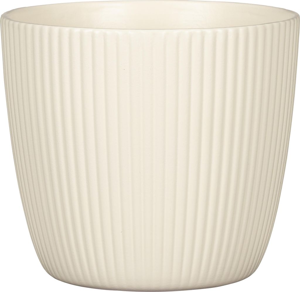 Scheurich Aura, Blumentopf aus Keramik, Farbe: Creme, 27,5 cm Durchmesser, 24,5 cm hoch, 10,32 l Vol.