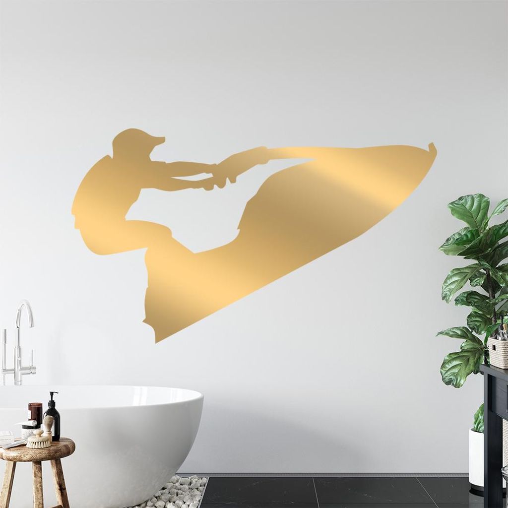 Jet-Ski Jetboot Fahrer Figur Wandtattoo Wandaufkleber Wall Sticker - Dekoration, Küche, Wohnzimmer, Schlafzimmer, Badezimmer