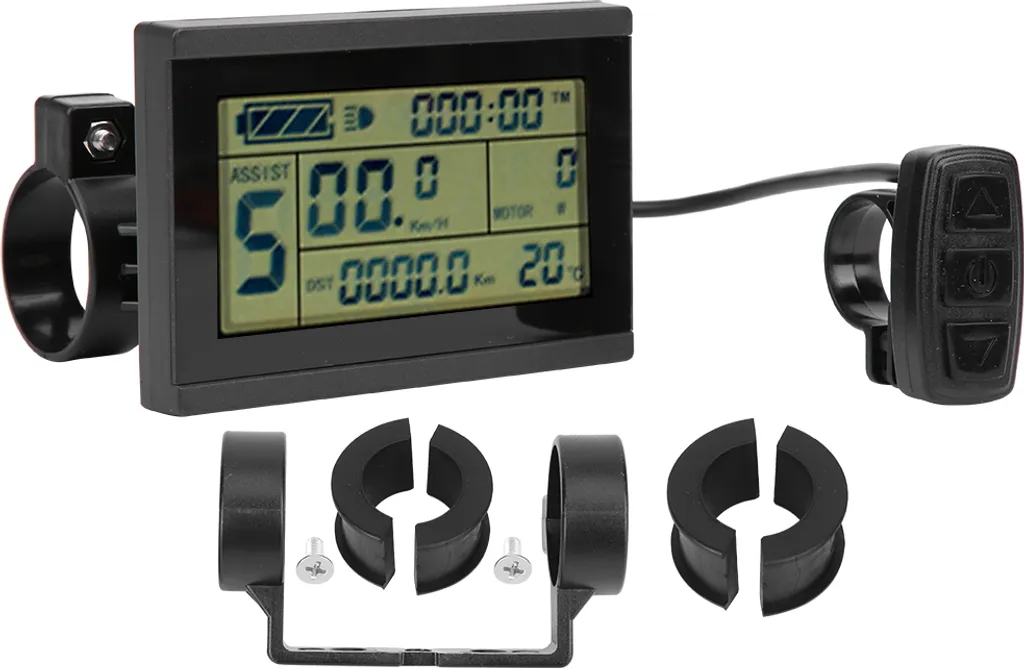 Bicicletta Conversione KTLCD3U Orizzontale Nero Bianco Schermo LCD Misuratore Impermeabile Plug