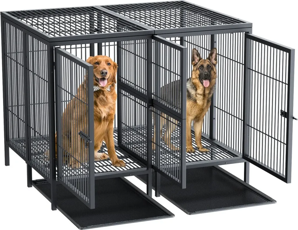 Cage Double pour 2 Chiens Séparable : Fini les Conflits en Déplacement