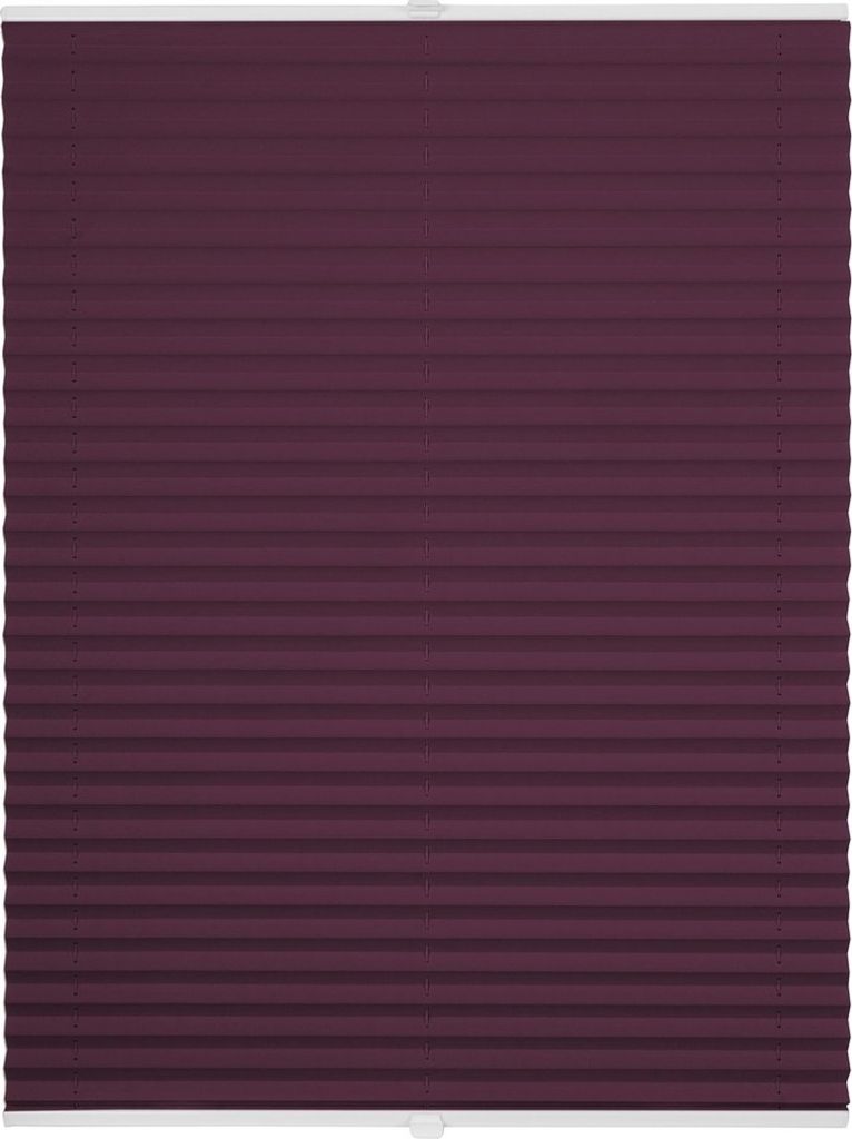 Plissee auf Maß Klemmfix ohne Bohren Farbe: Violett, Größe: B): 151-160 cm, H): 101-150 cm