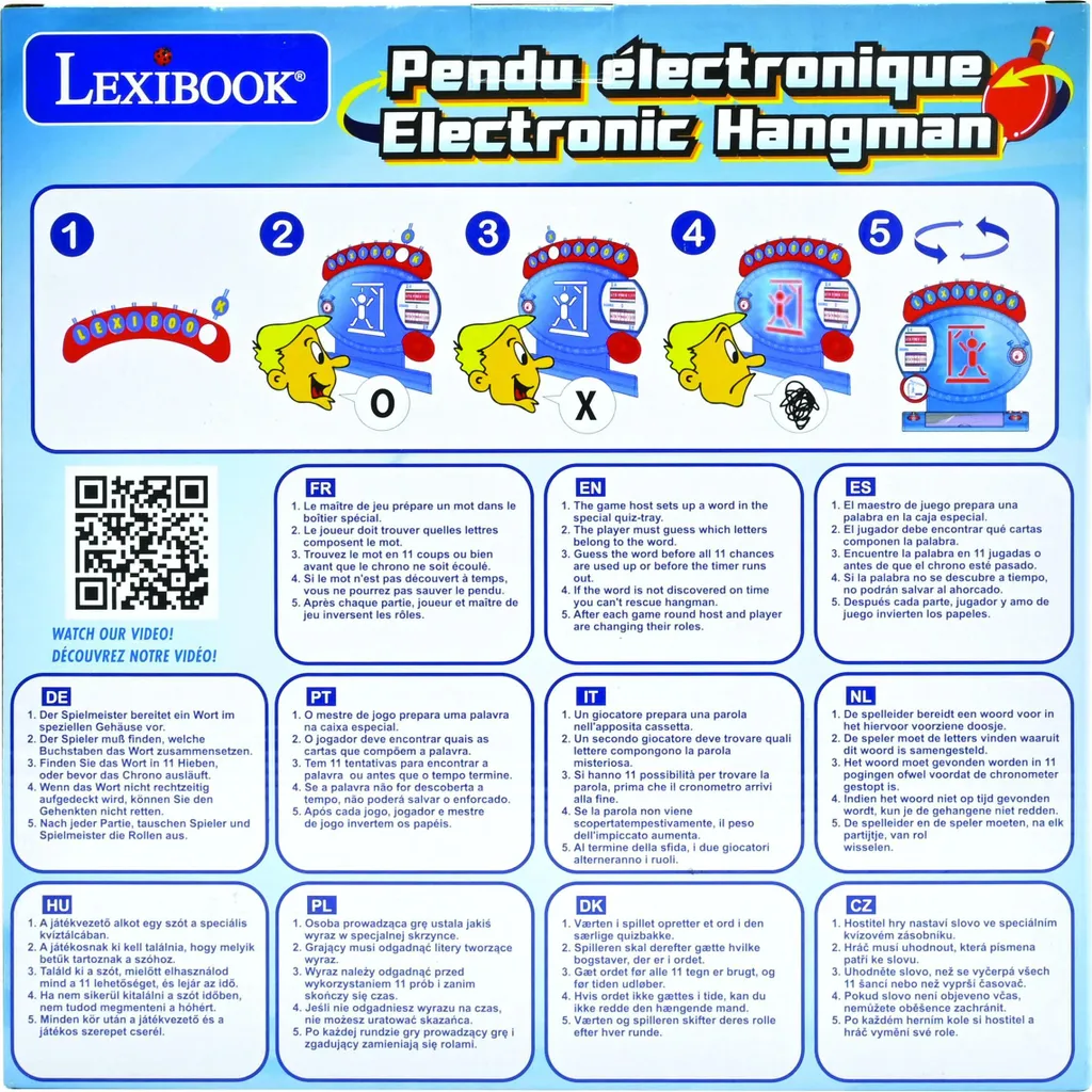 Lexibook Jeu du Pendu Électronique Premium avec Effets Sonores et Lumineux