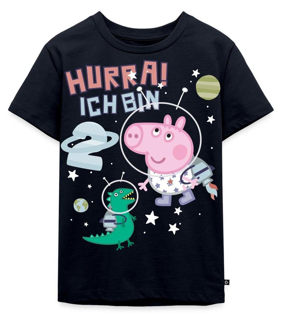 Spreadshirt Peppa Wutz Schorsch 2. Geburtstag Kinder Premium T-Shirt, 98/104 (2 Jahre), Navy
