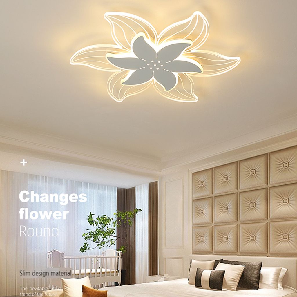 Ultraslim LED Deckenleuchte Deckenlampe Dimmbar mit Fernbedinung Schlafzimmer DE 