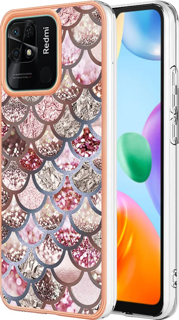 Custodia TPU Xiaomi Redmi 10C Antiurto 50MP Cam Protection Caffè