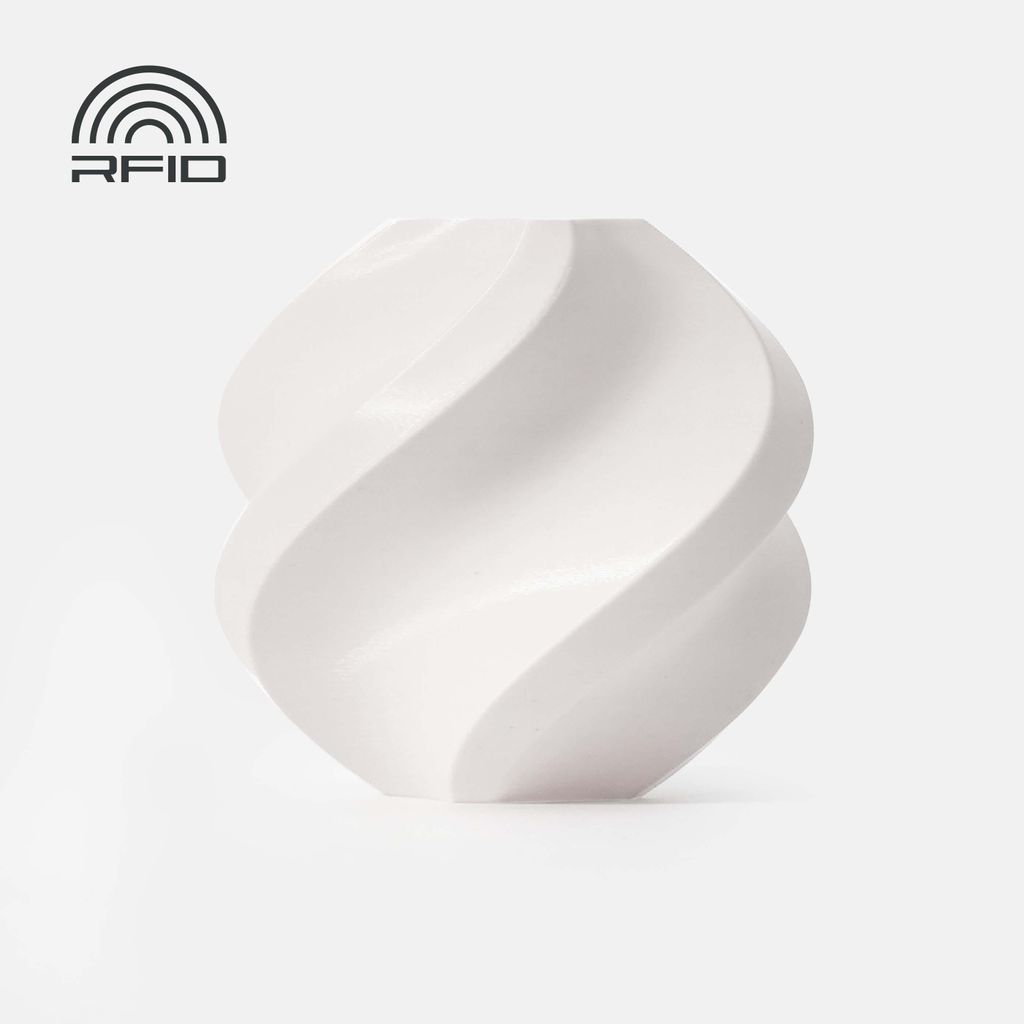 Bambu Lab PLA Basic Filament mit Spule 1kg Refill Jade-Weiß