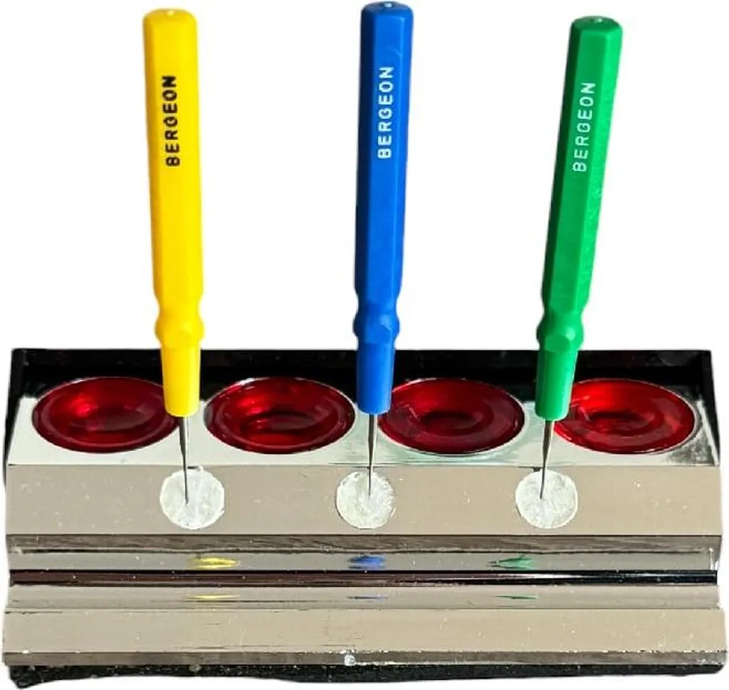 Support de Bloc d'Huile Chromé avec 4 Récipients et 3 Inserts Pithwood