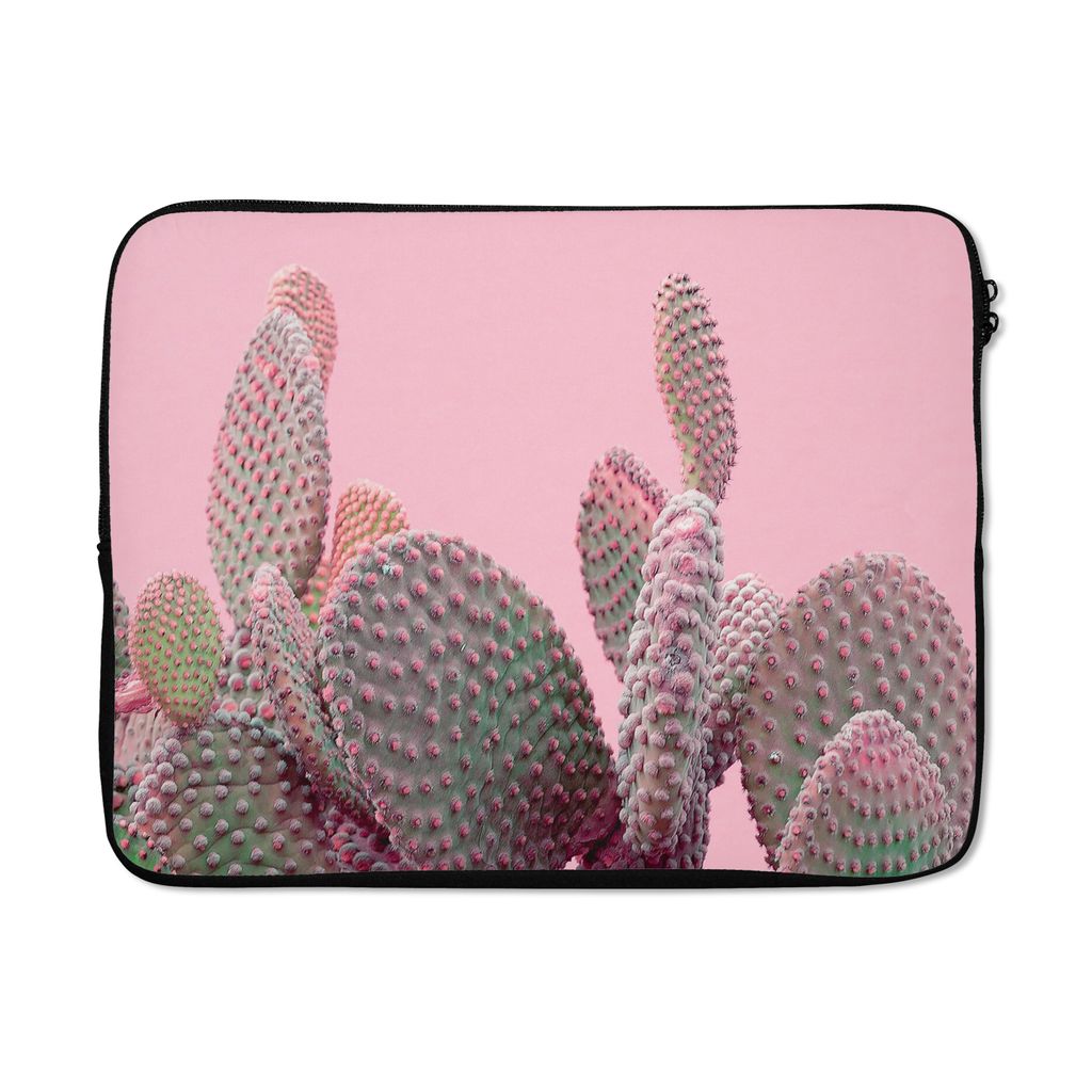 MuchoWow Laptop Hülle 17 Zoll Laptoptasche Kaktus - Pflanzen - Sommer - Zipper - Schutzabdeckung