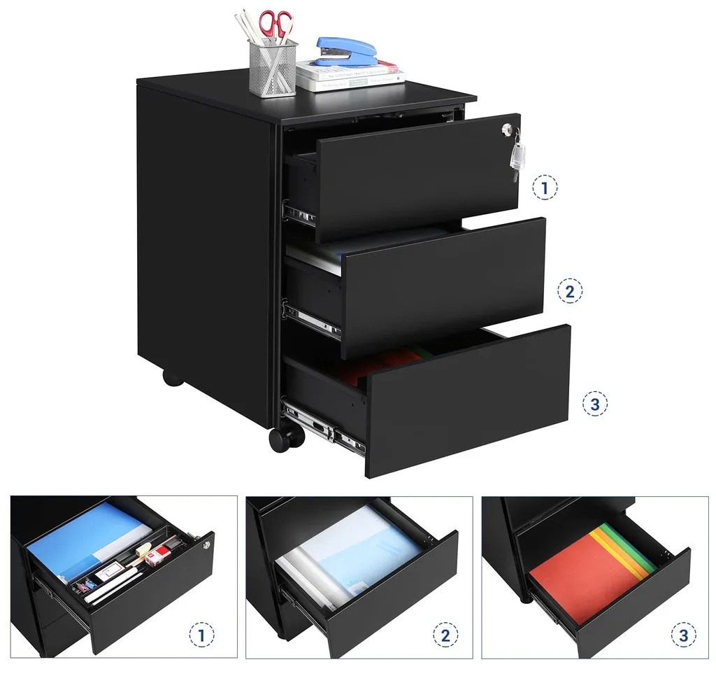 Solution de rangement compacte Leobert Noir Mat pour petits appartements - 9