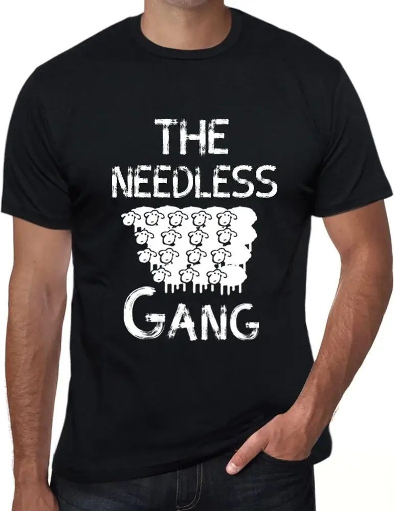 Herren Grafik T-Shirt Die unnötige Bande – The Needless Gang – Öko-Verantwortlich Vintage Jahrgang Kurzarm Lustige Druck Geburtstag Geschenk ...