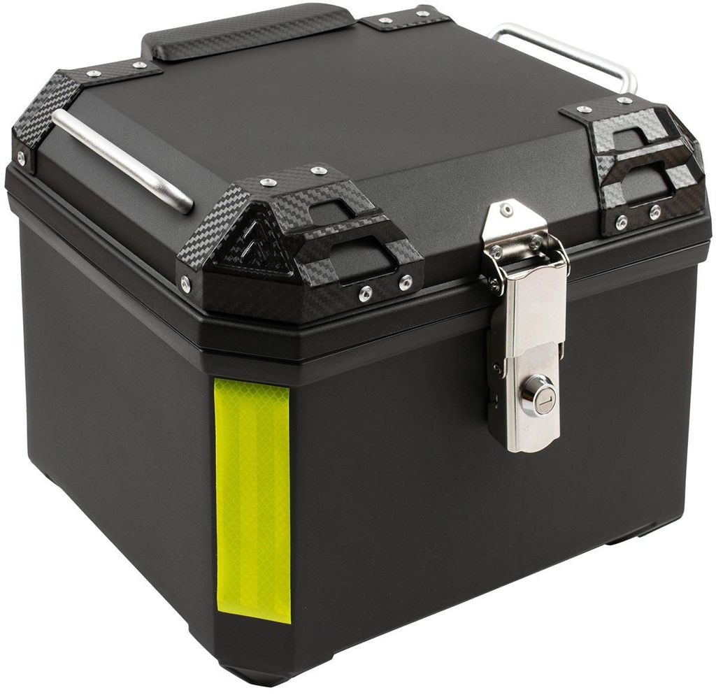 Motorradkoffer Top Case 36L Rollerkoffer Helmkoffer Schwarz Matt mit Schloss