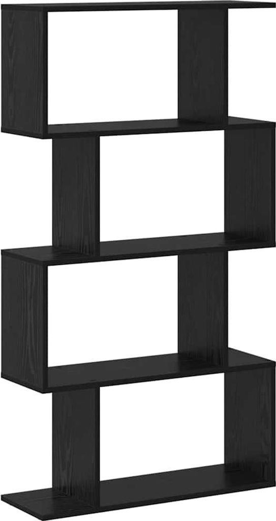 Bücherregal Schwarz Eichen-Optik 70 x 24 x 129 cm Holzwerkstoff