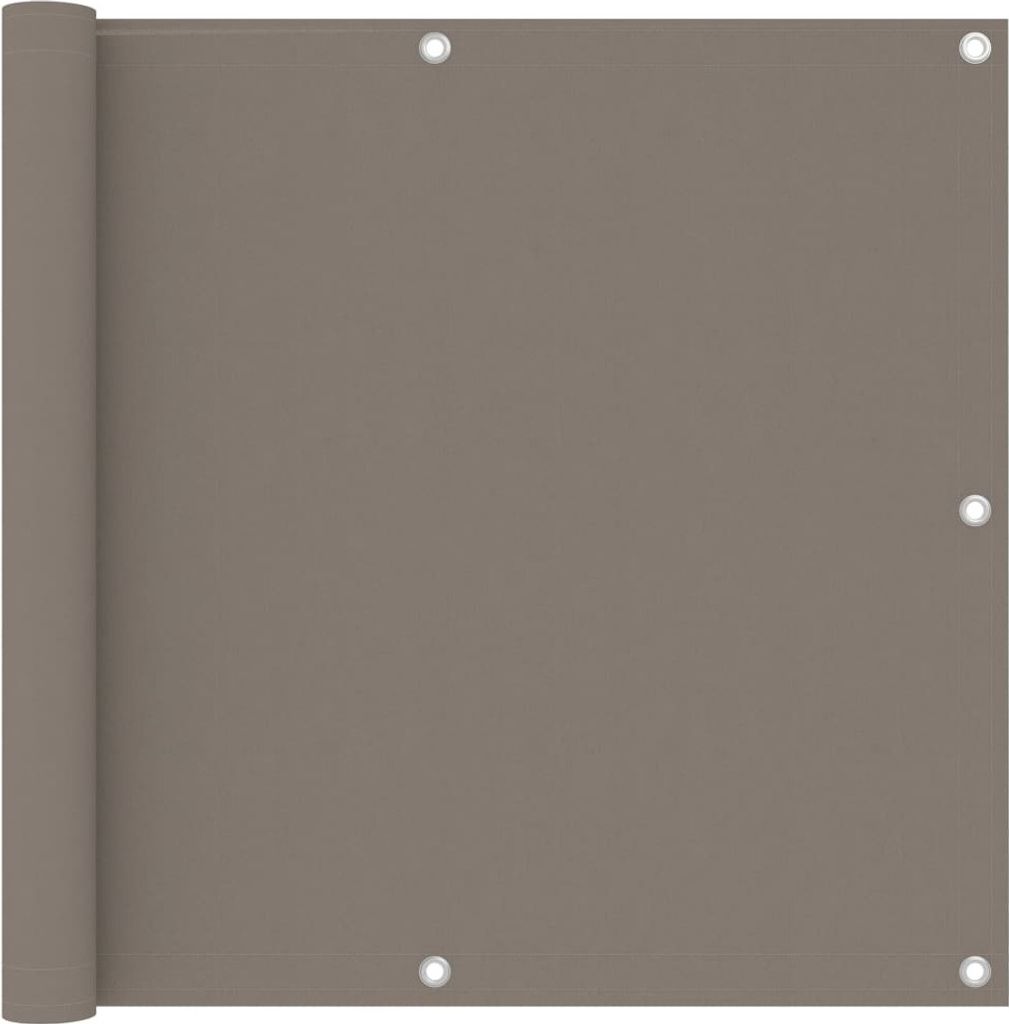 The Living Store Balkon-Sichtschutz Taupe 90x500 cm Oxford-Gewebe