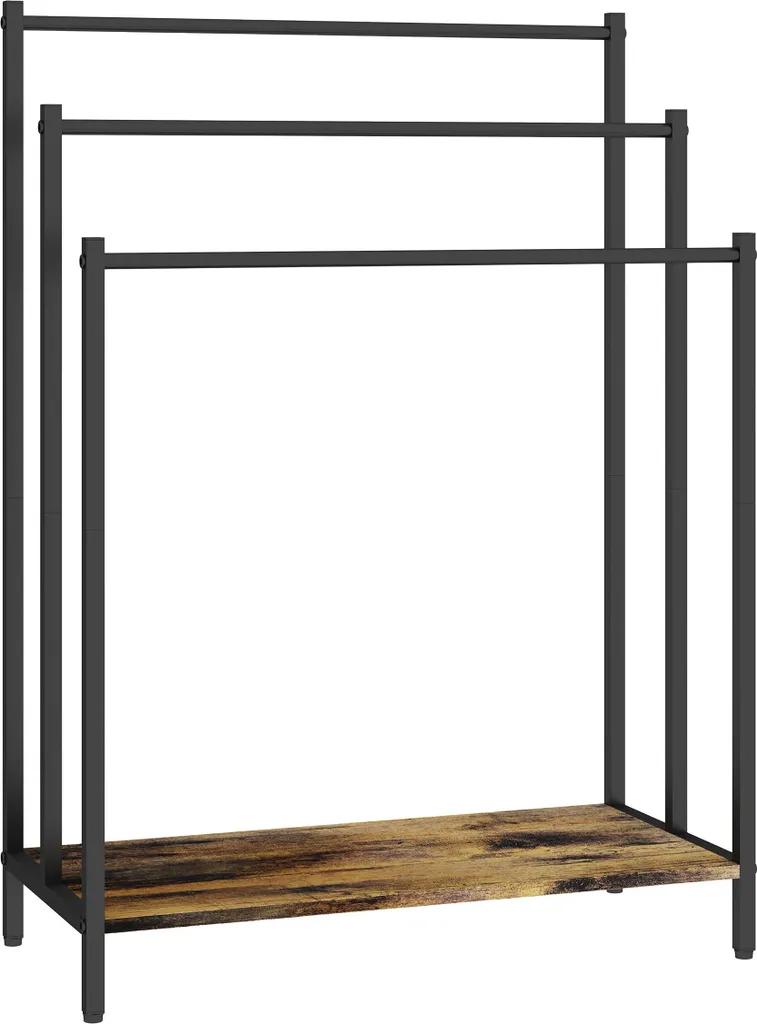 Relaxdays Portasciugamani Smart Design | Struttura in Bamboo 3 Aste