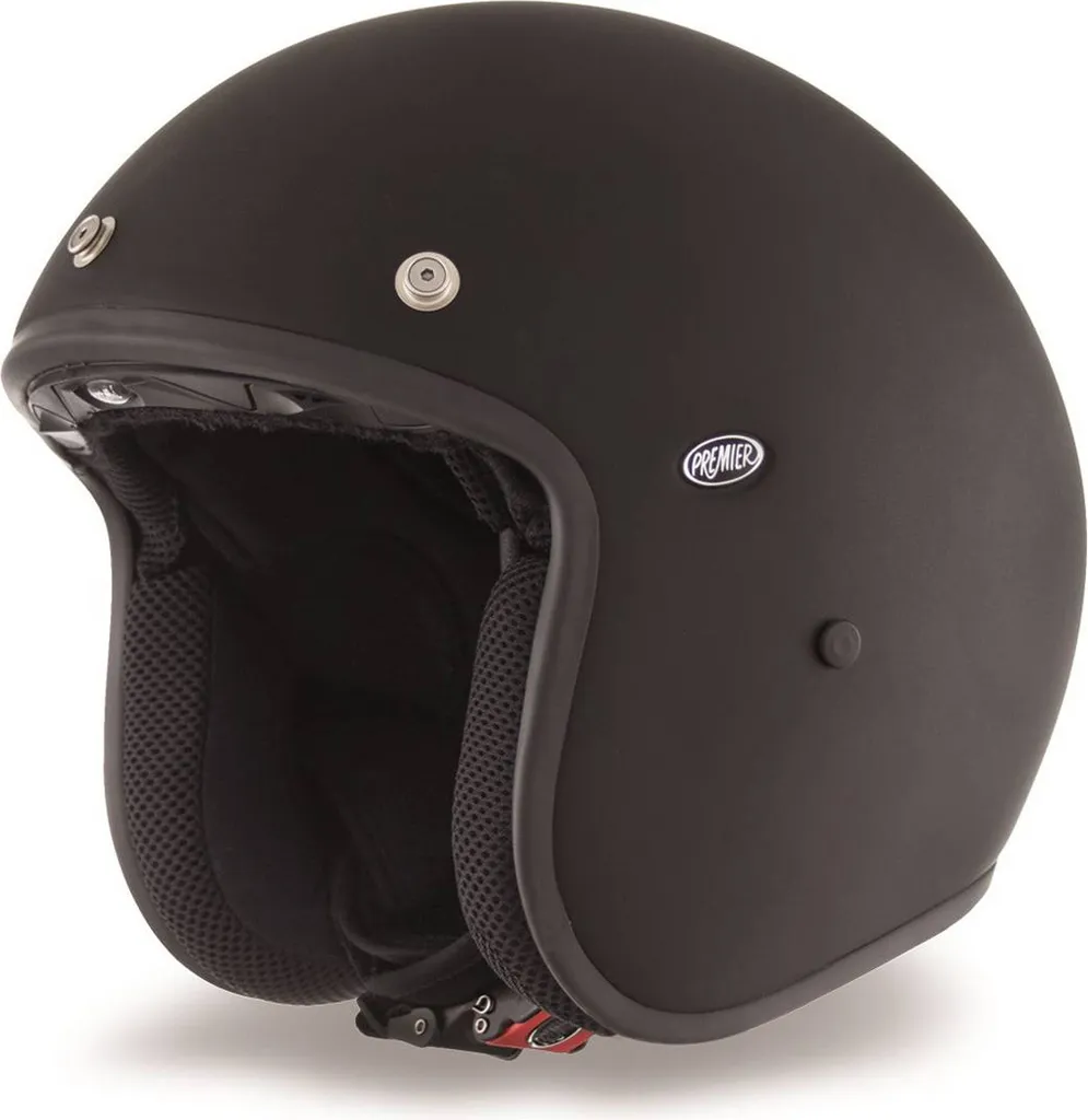 Casque Jet Vintage Premier Le Petit Noir Mat - Parfait pour Ville et Scooter
