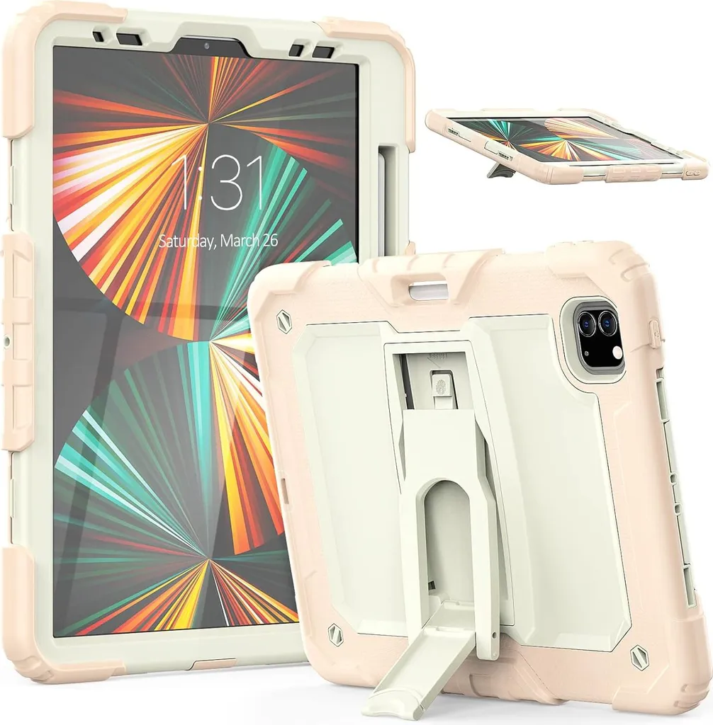 Custodia Professionale iPad Pro 11/Air 5 Rosa con Tracolla e Stand