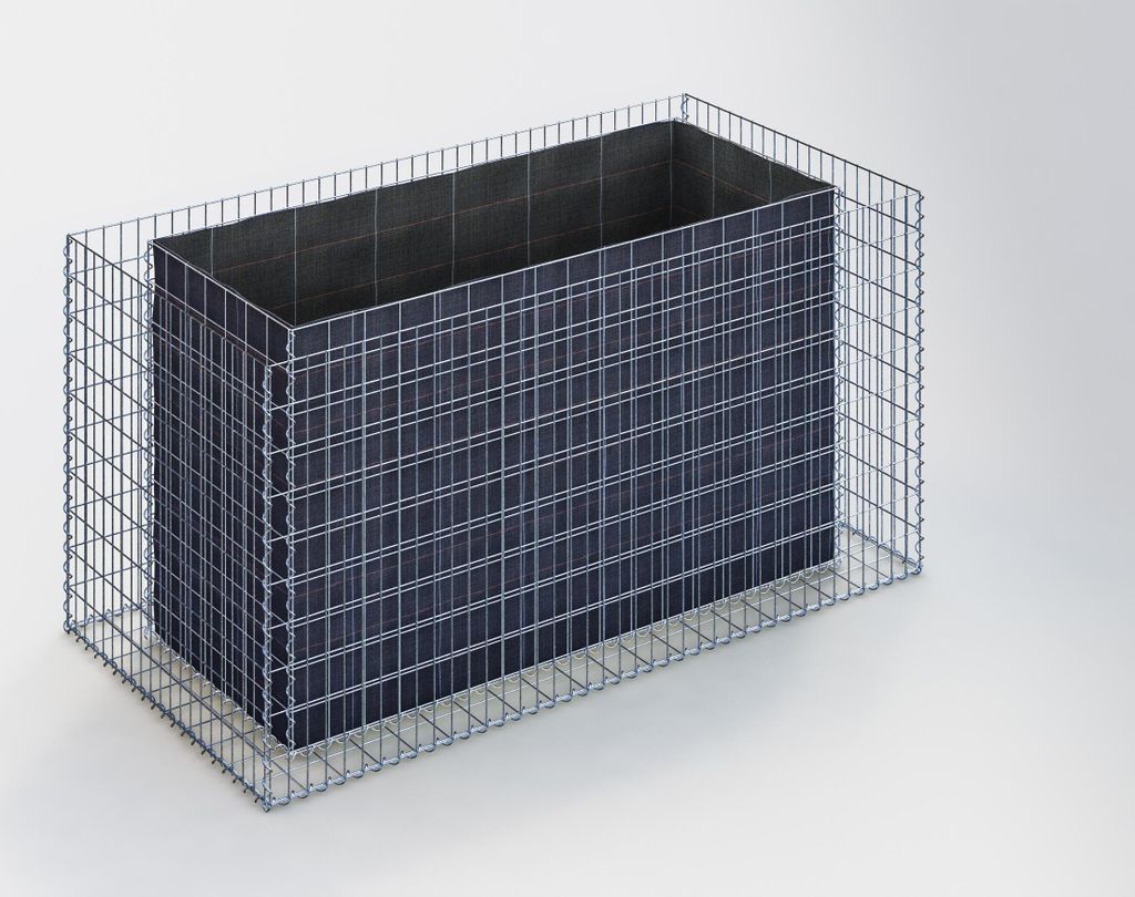 Hochbeet eckig 200 cm x 100 cm x 100 cm (L x H x T), Maschenweite 5 x 10 cm, Wandstärke 15 cm