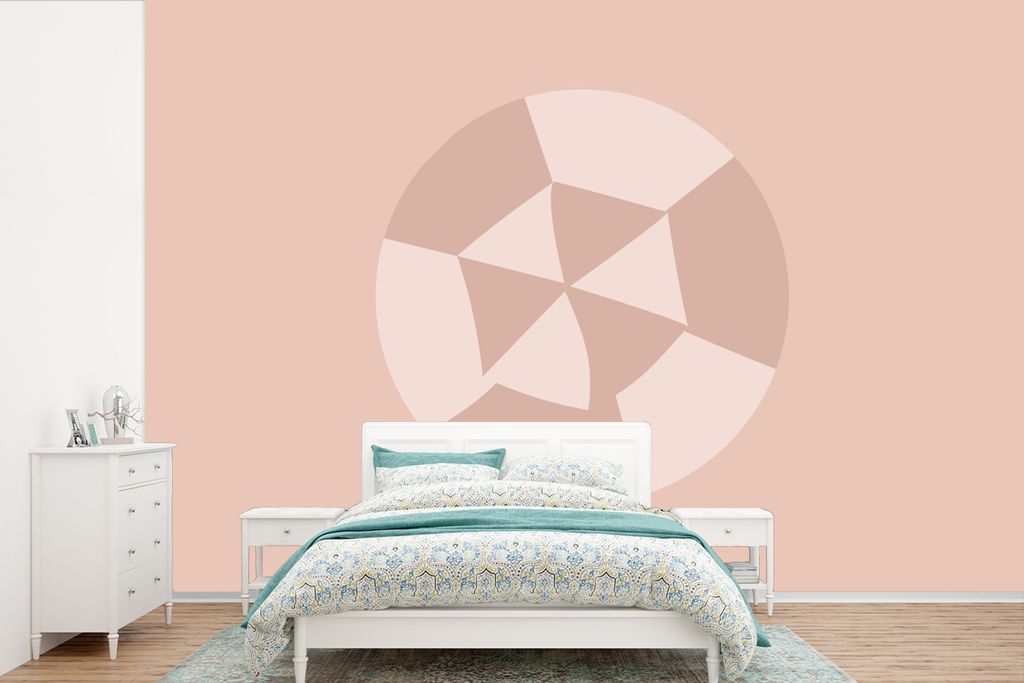 MuchoWow Fototapete für Wohnzimmer oder Schlafzimmer Wandtapete Vinyl Motivtapete Sommer - Sonnenschirm - Abstrakt - 360x240 cm - Vinyl-Tapete