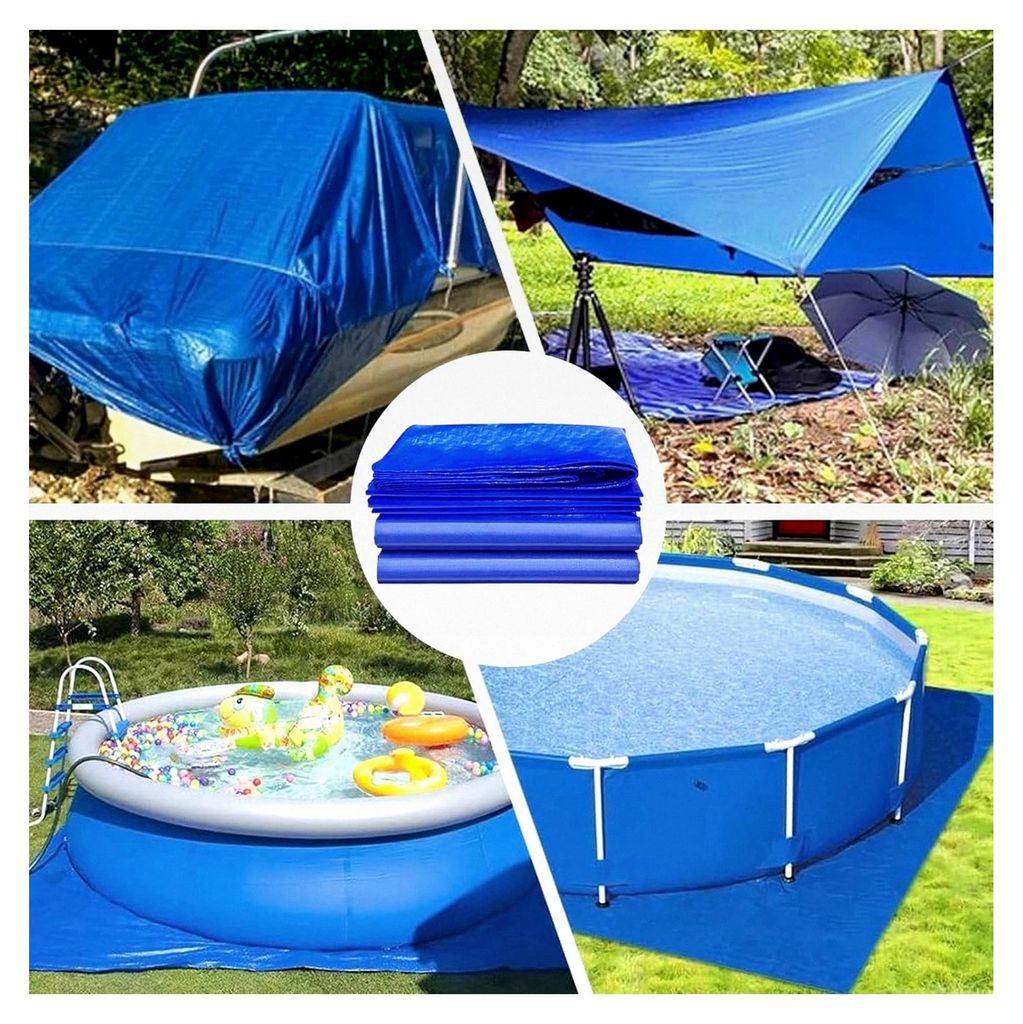 Unterbett für Pool | Rundes wasserdichtes Zubehör | Schutzwanne für Poolmatte auf Beton und Gras | Für Hotelresorts, Freizeitbereiche im Freien...