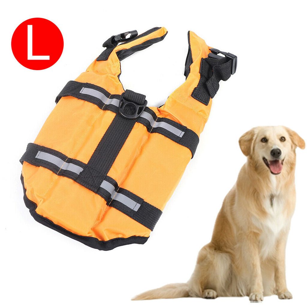 zum Schwimmen Surfen Bootfahren ubest Reflektierende Schwimmweste für Hunde Verstellbare Rettungsweste für Mittelgroße Große Hunde M/L/XL 3 Farben 