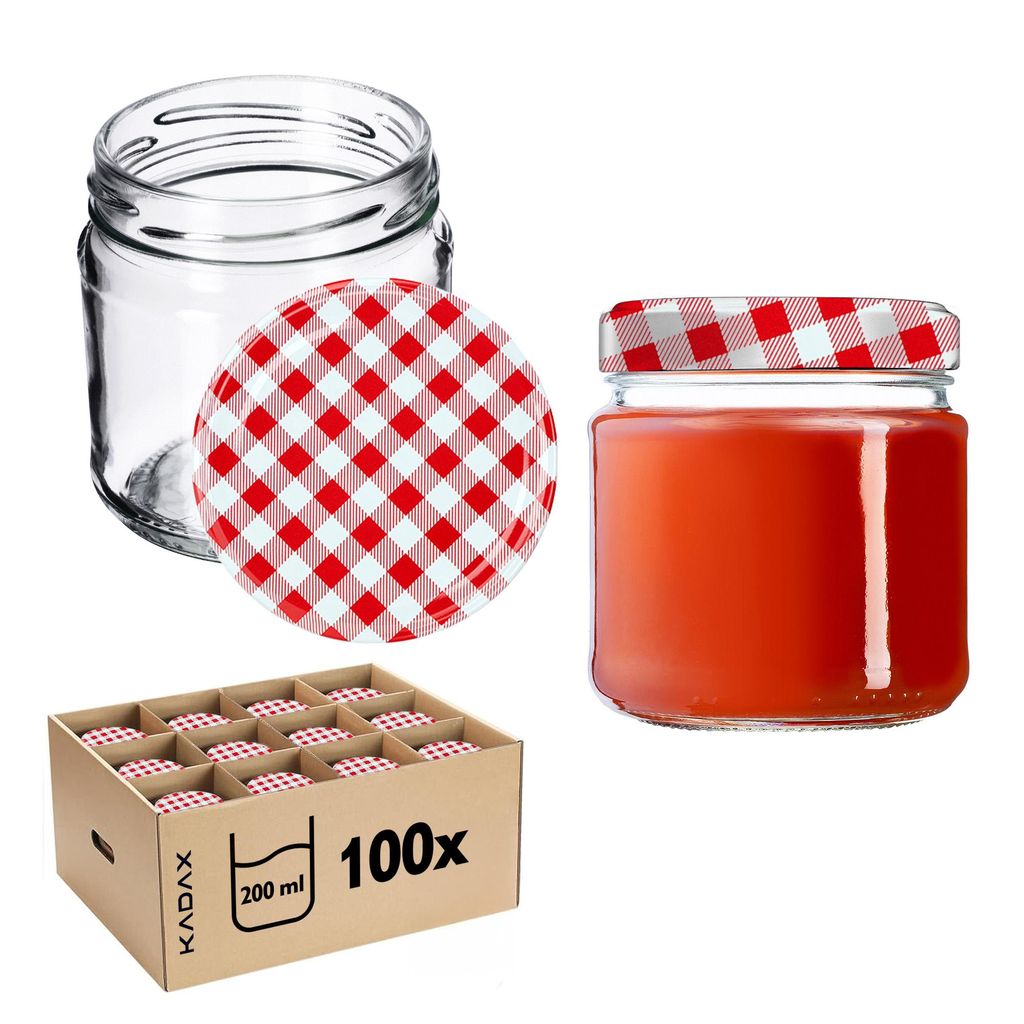 KADAX Einmachgläser mit Deckel "Lerma", Einweckgläser, 200 Produktbild 