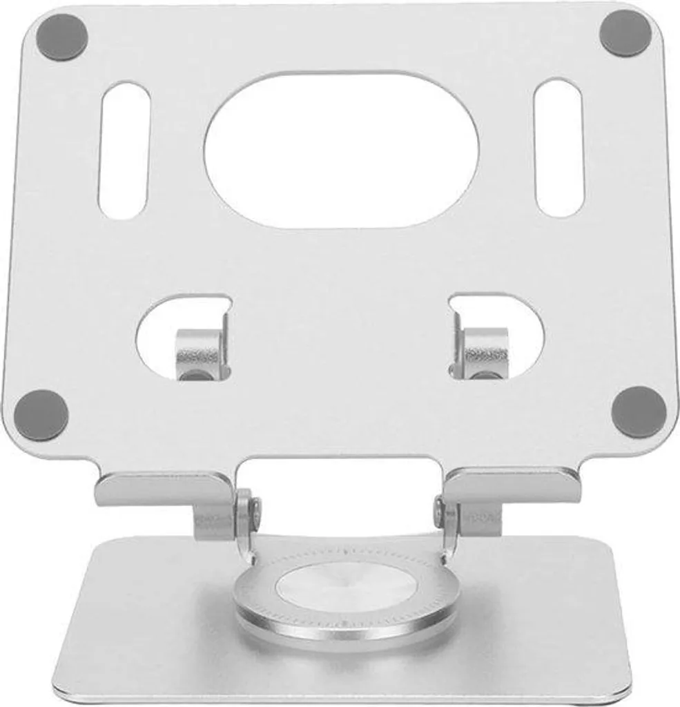 Support pivotant et rabattable en aluminium gris pour bureau et école