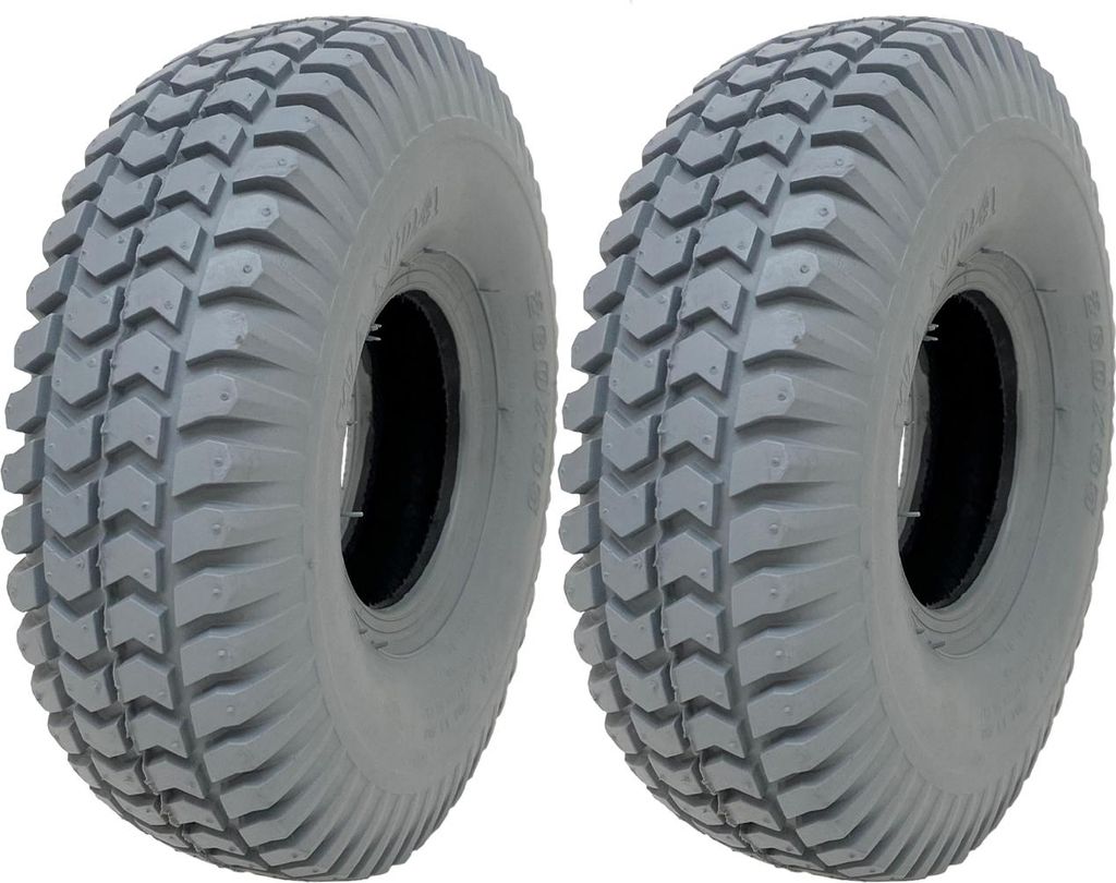 Grey mobility scooter tyres 260 x 85, block tire, 3.00-4, Immagine del prodotto 