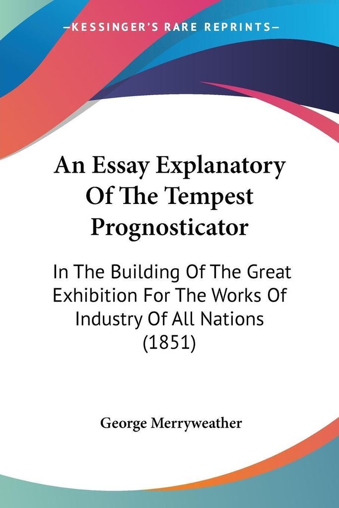 An Essay Explanatory Of The Tempest Prognosticator