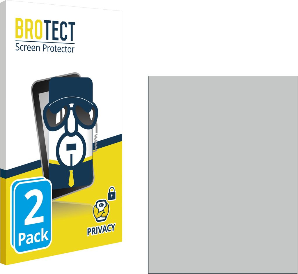 BROTECT Sichtschutzfolie für Touch-Panel PCs mit 6.1 cm (2.4 Zoll) Displays 36.98 x 49.29 mm Anti-Spy Privacy Sichtschutz Blickschutz Folie Blauli...