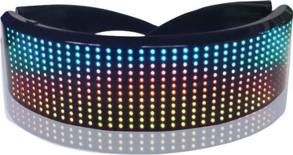 INF Vollfarbige LED-Brille mit App-Steuerung für Partys & DJ-Events