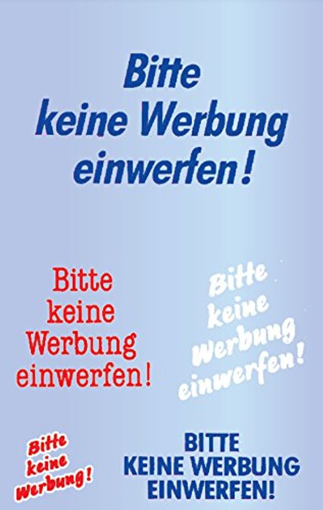 AVERY Zweckform Hinweisetiketten "Bitte keine Werbung einwerfen!" 1 Bogen mit 5 Etiketten