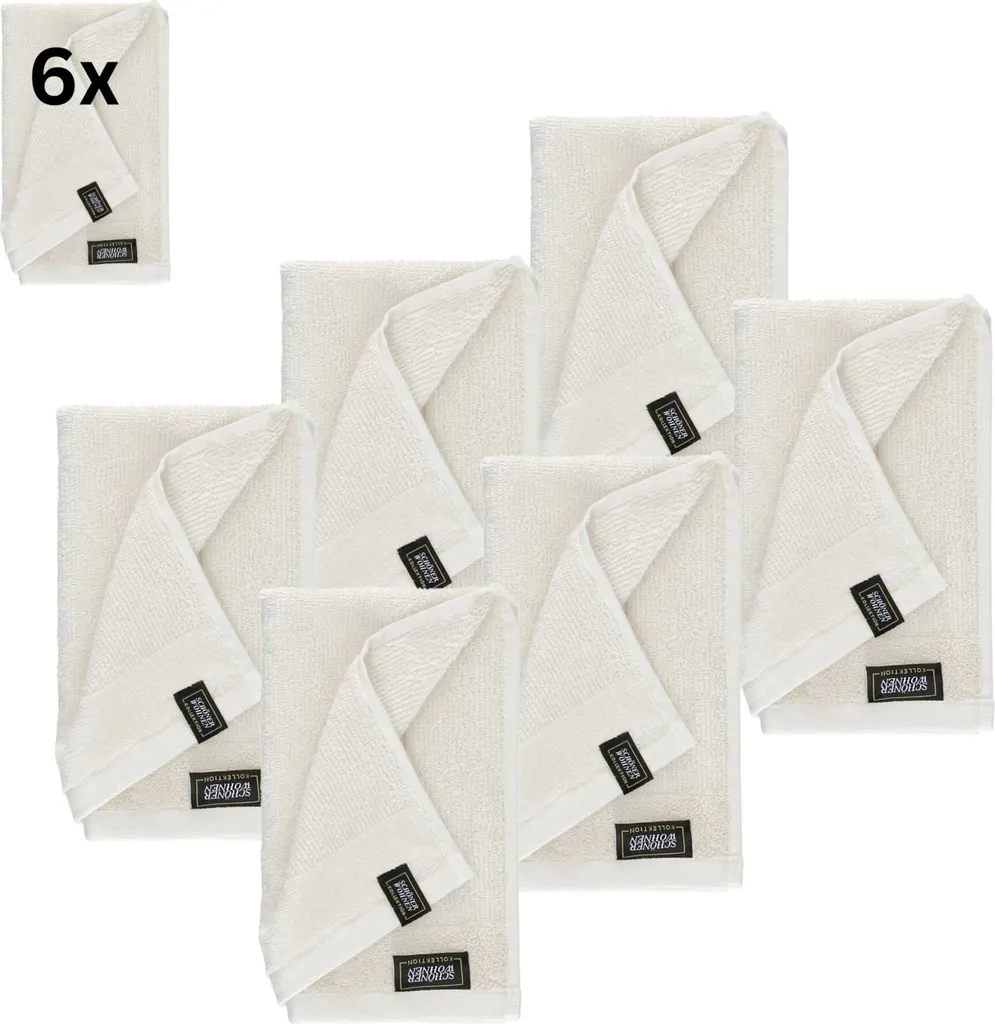 Serviette d'invité pour espace invités blanc 30x50 cm SCHÖNER WOHNEN - 2