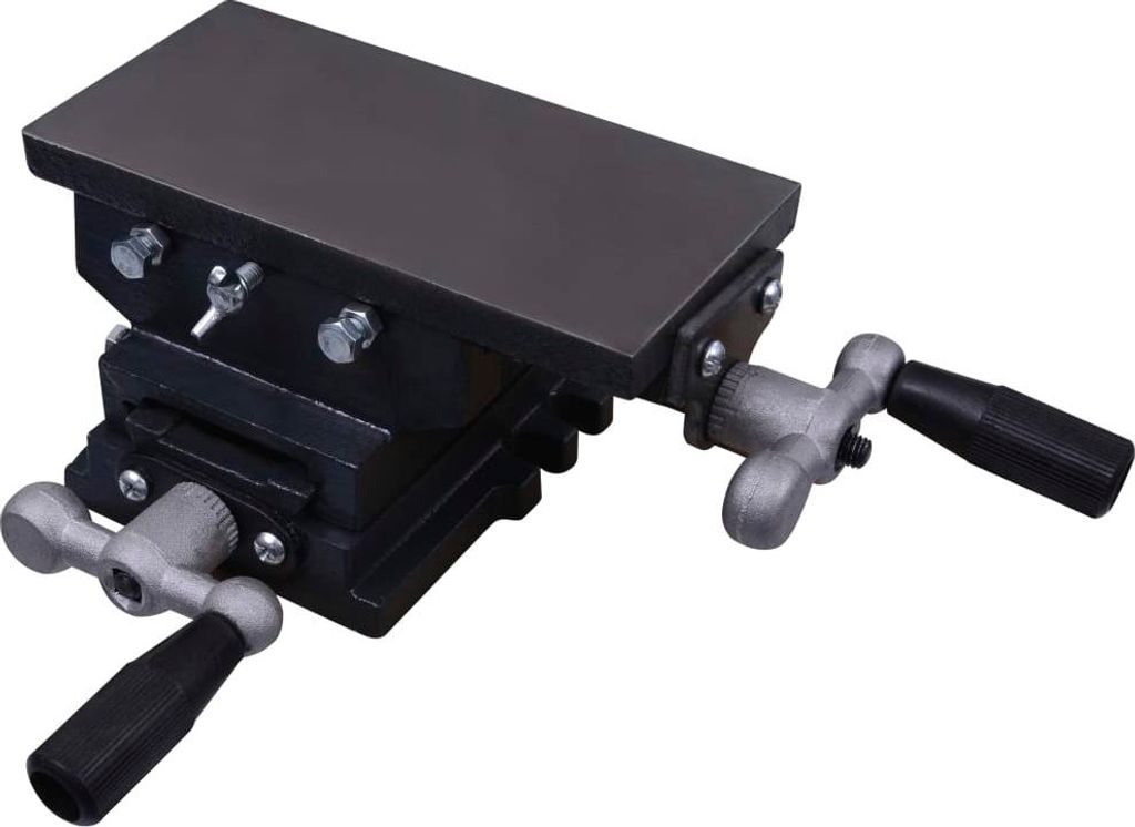 vidaXL Schraubstock Kreuztisch Handbetrieben